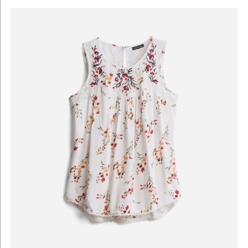 Lace detail tank